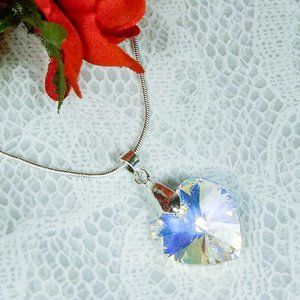 Cynthia Lynn "HEART'S DESIRE" Sterling Silver Swarovski Heart Necklace